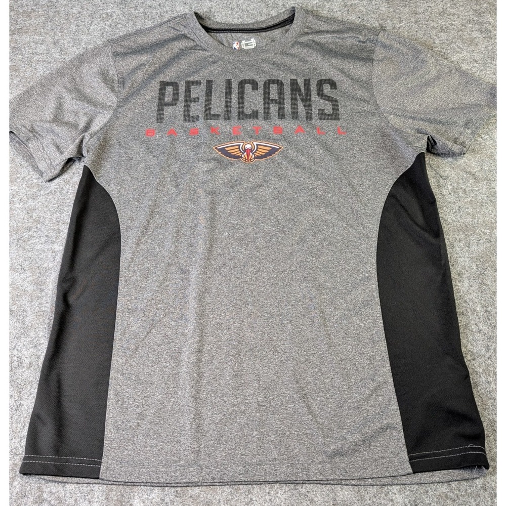 New Orleans Pelicans Basketball NBA Ultra Game Graphic T Shirt Men's L Gray EUC